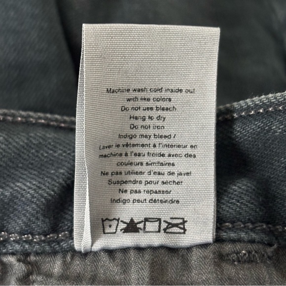 rag & bone Organic Cotton Slim Fit Shorts Charcoal Black Color 'Kent' Size 31 - Picture 12 of 12